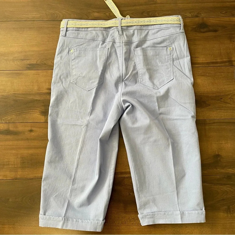 Gloria Vanderbilt Womens Lillian Skimmer Capri Pants w/Belt - Picture 5 of 7